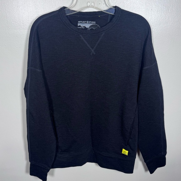 Artilect Systems Studio Sz XS Charcoal Nuyarn Merino Wool Blend Crew Sweater